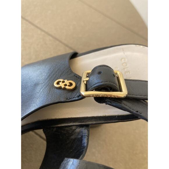 Cole Haan Women's Black leather Sandal D43743 Slingback Sandals Sz 9.5B - Picture 6 of 8